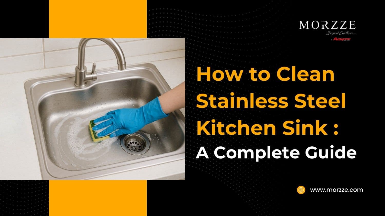 how to clean stainless steel kitchen sink